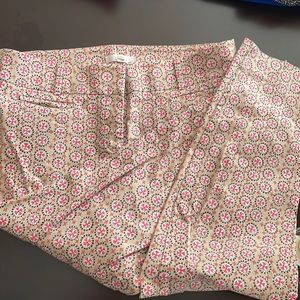 Loft Marisa cropped print pants. Size 10